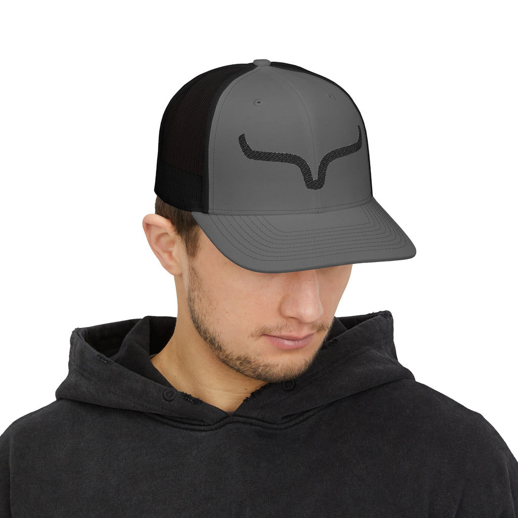 Trucker Cap — Rustic Longhorn Logo Snapback