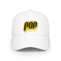 Pop Creativo Embroidered Baseball Cap — Retro Yellow Logo Low-Profile Hat