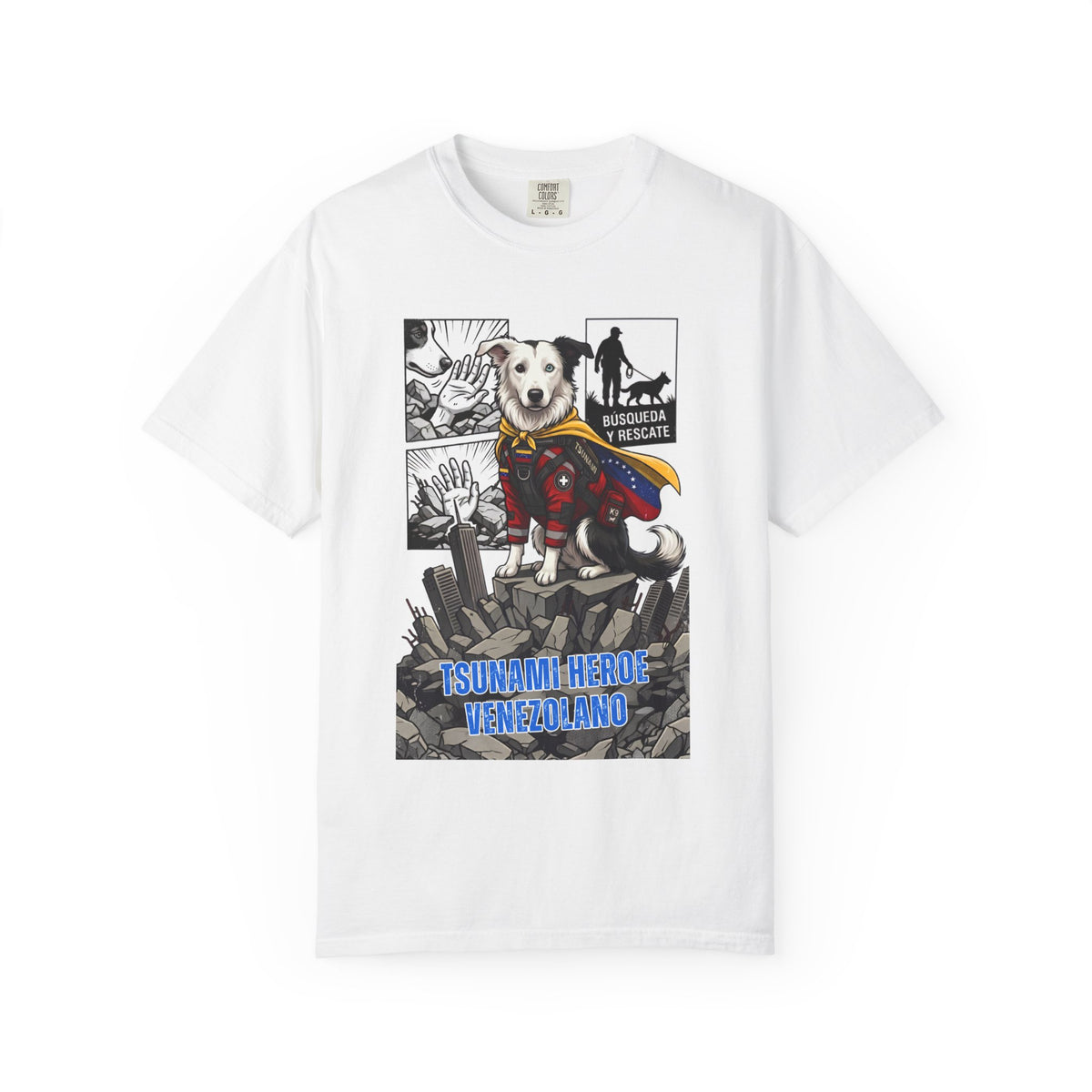 T-Shirt — 'Tsunami Hero Venezolano' Superdog Graphic Tee