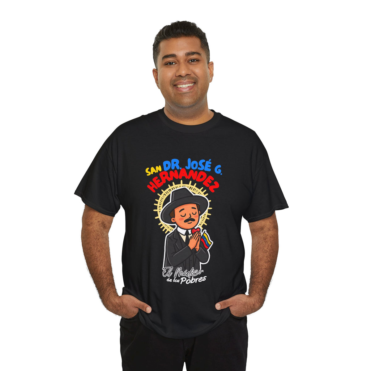 San Jose Gregorio Hernandez Venezuela Saint Tee — Retro Catholic Saint Graphic T‑Shirt