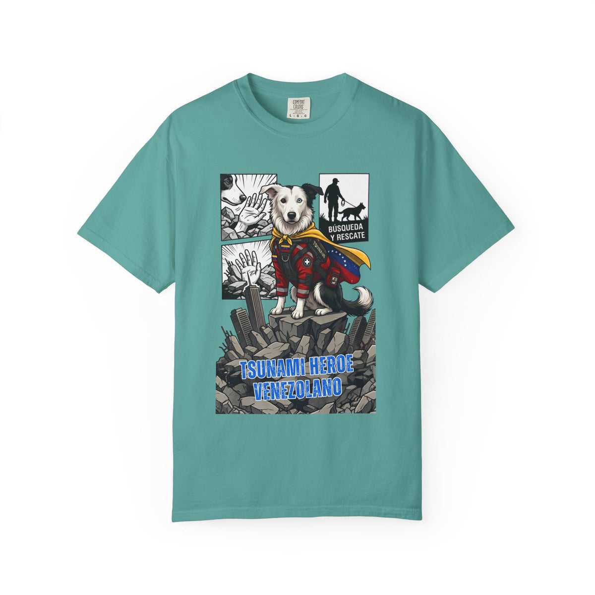 T-Shirt — 'Tsunami Hero Venezolano' Superdog Graphic Tee