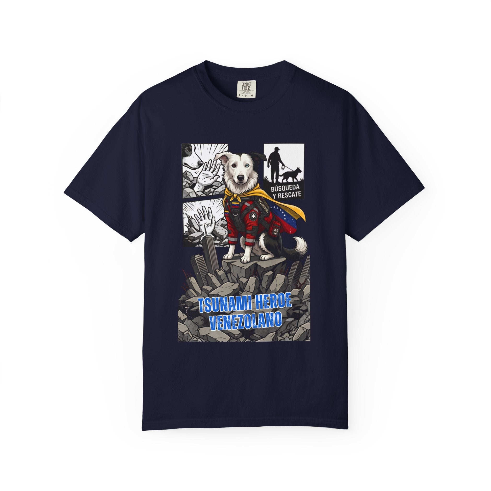 T-Shirt — 'Tsunami Hero Venezolano' Superdog Graphic Tee