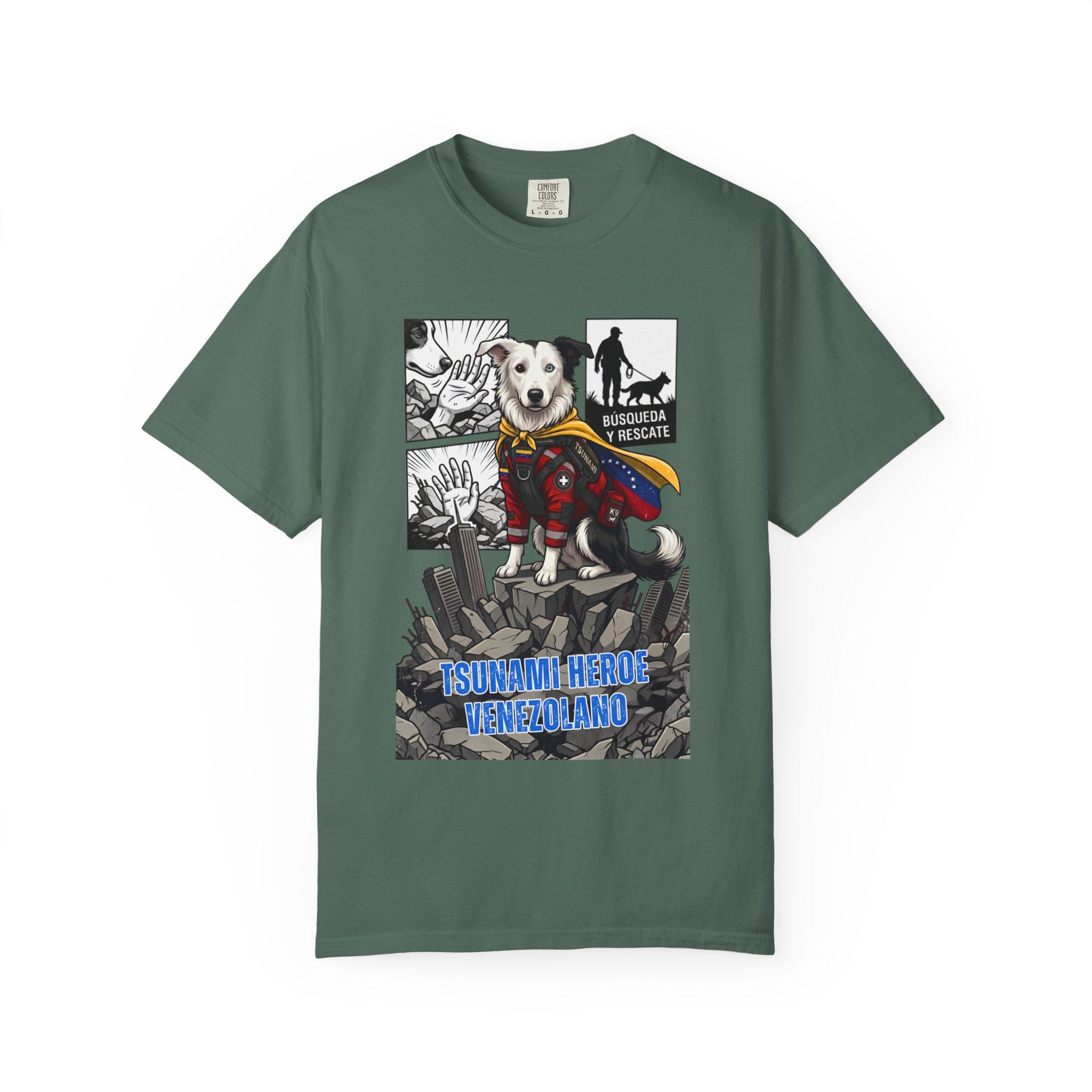 T-Shirt — 'Tsunami Hero Venezolano' Superdog Graphic Tee