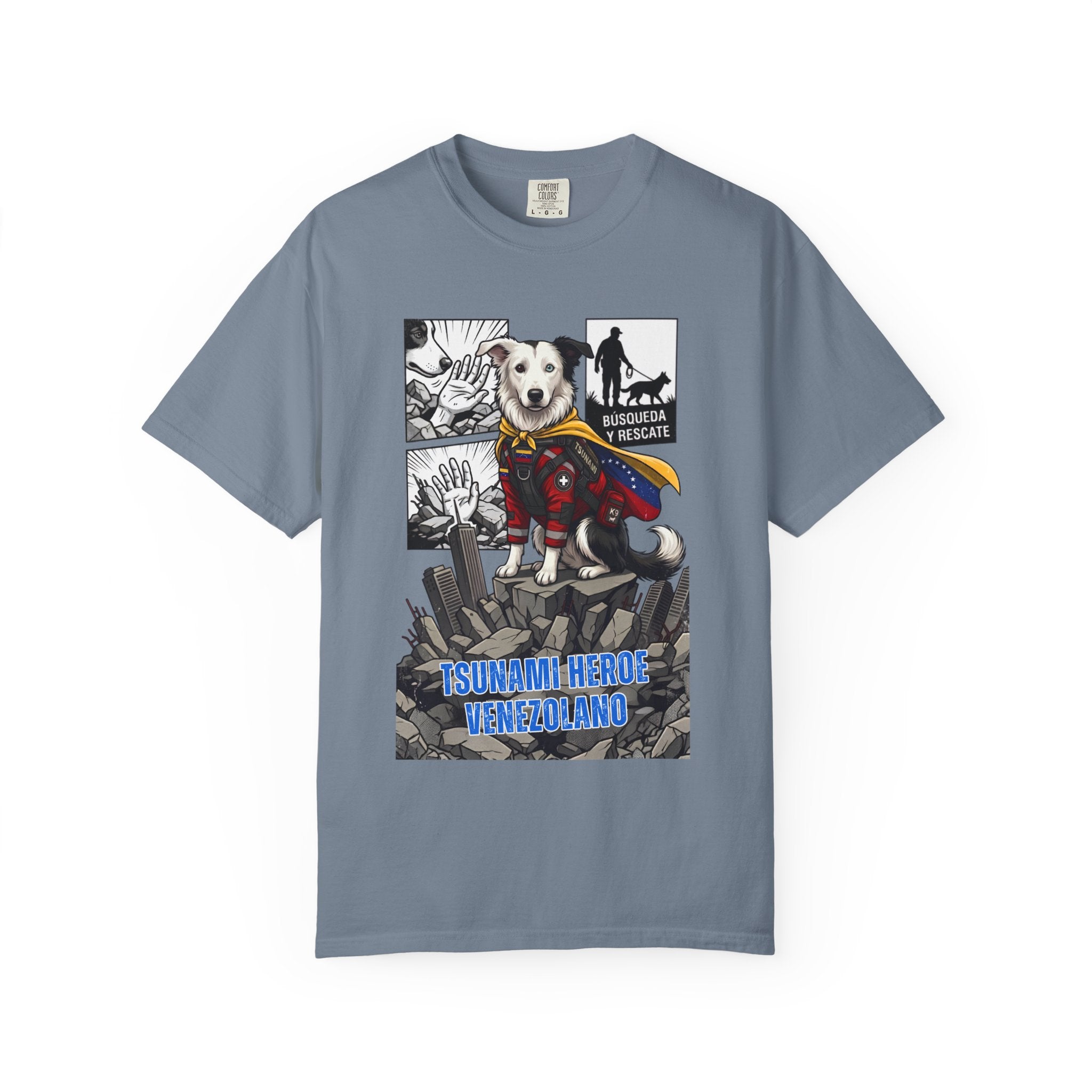 T-Shirt — 'Tsunami Hero Venezolano' Superdog Graphic Tee