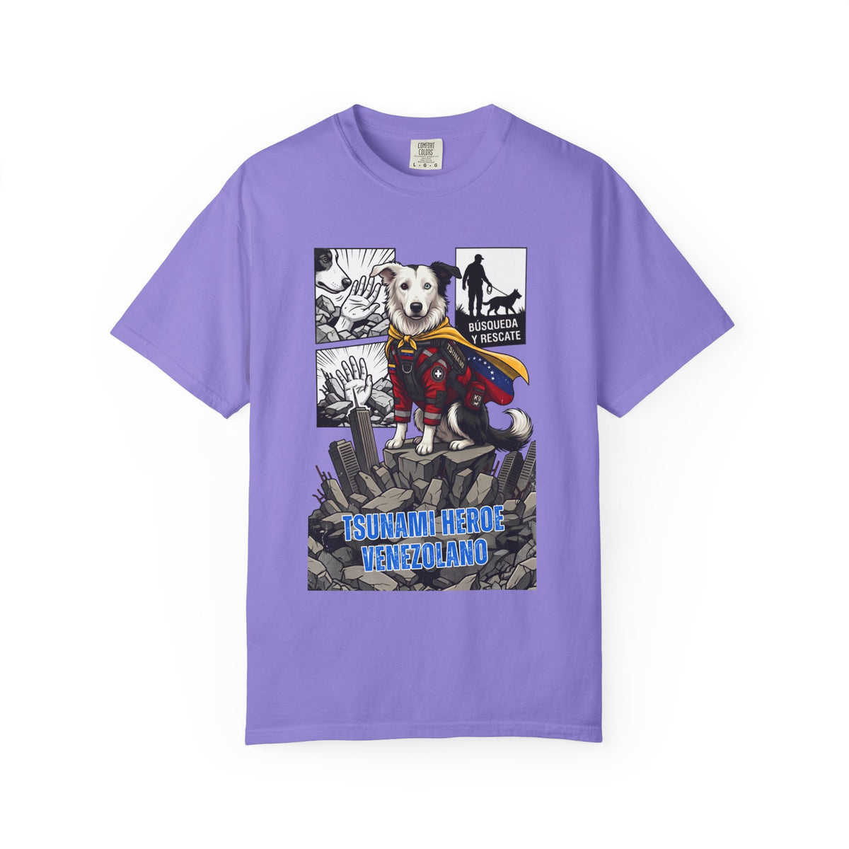 T-Shirt — 'Tsunami Hero Venezolano' Superdog Graphic Tee