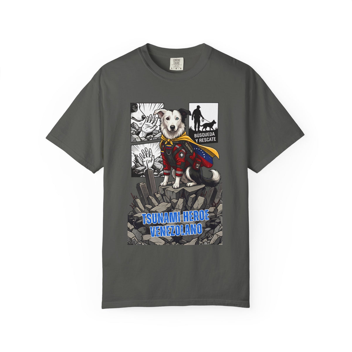 T-Shirt — 'Tsunami Hero Venezolano' Superdog Graphic Tee