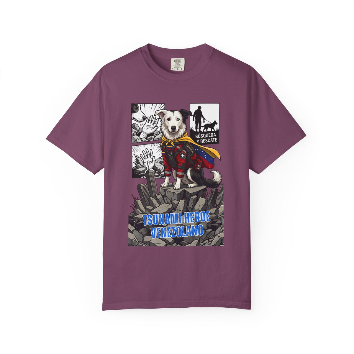 T-Shirt — 'Tsunami Hero Venezolano' Superdog Graphic Tee