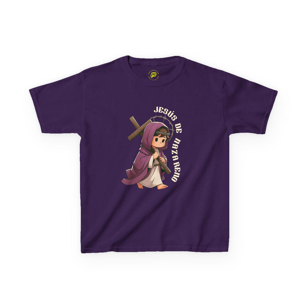 Kids Saint Carrying Cross T‑Shirt — Cute Religious Faith Tee for Children