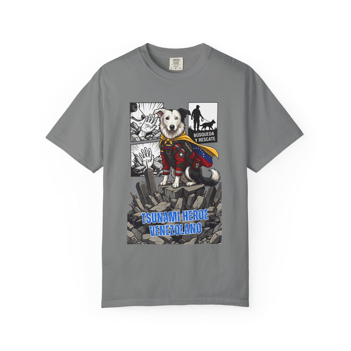 T-Shirt — 'Tsunami Hero Venezolano' Superdog Graphic Tee
