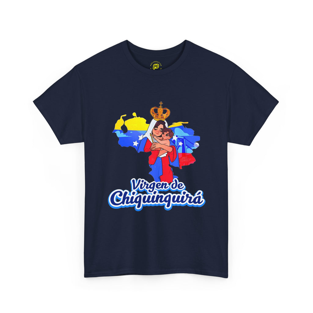 Virgen de Chiquinquirá T-Shirt — Marian Devotion Tee with Venezuelan Flag Art