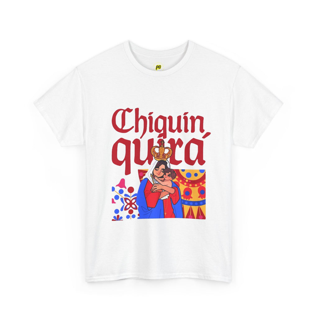 Chinita Virgen de Chiquinquirá Graphic Tee — Latinx Mother & Child Illustration Shirt