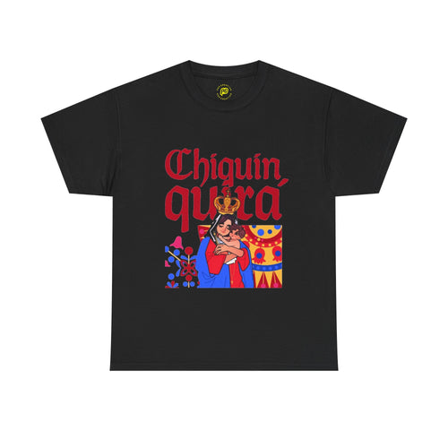 Chinita Virgen de Chiquinquirá Graphic Tee — Latinx Mother & Child Illustration Shirt