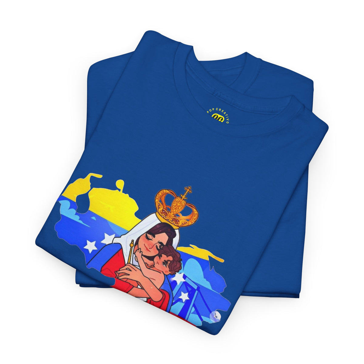 Virgen de Chiquinquirá T-Shirt — Marian Devotion Tee with Venezuelan Flag Art