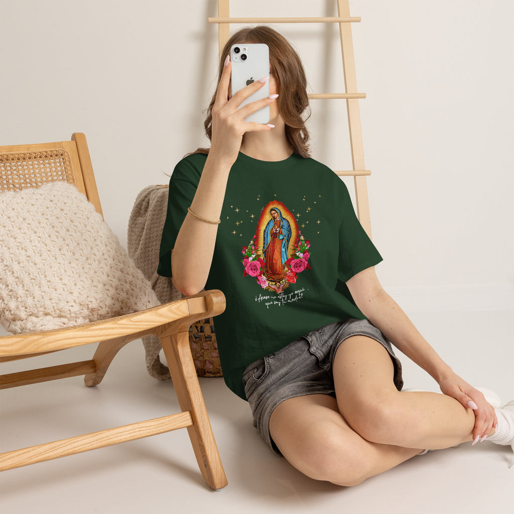 Virgin of Guadalupe T-Shirt — Nuestra Señora de Guadalupe Floral Devotional Tee