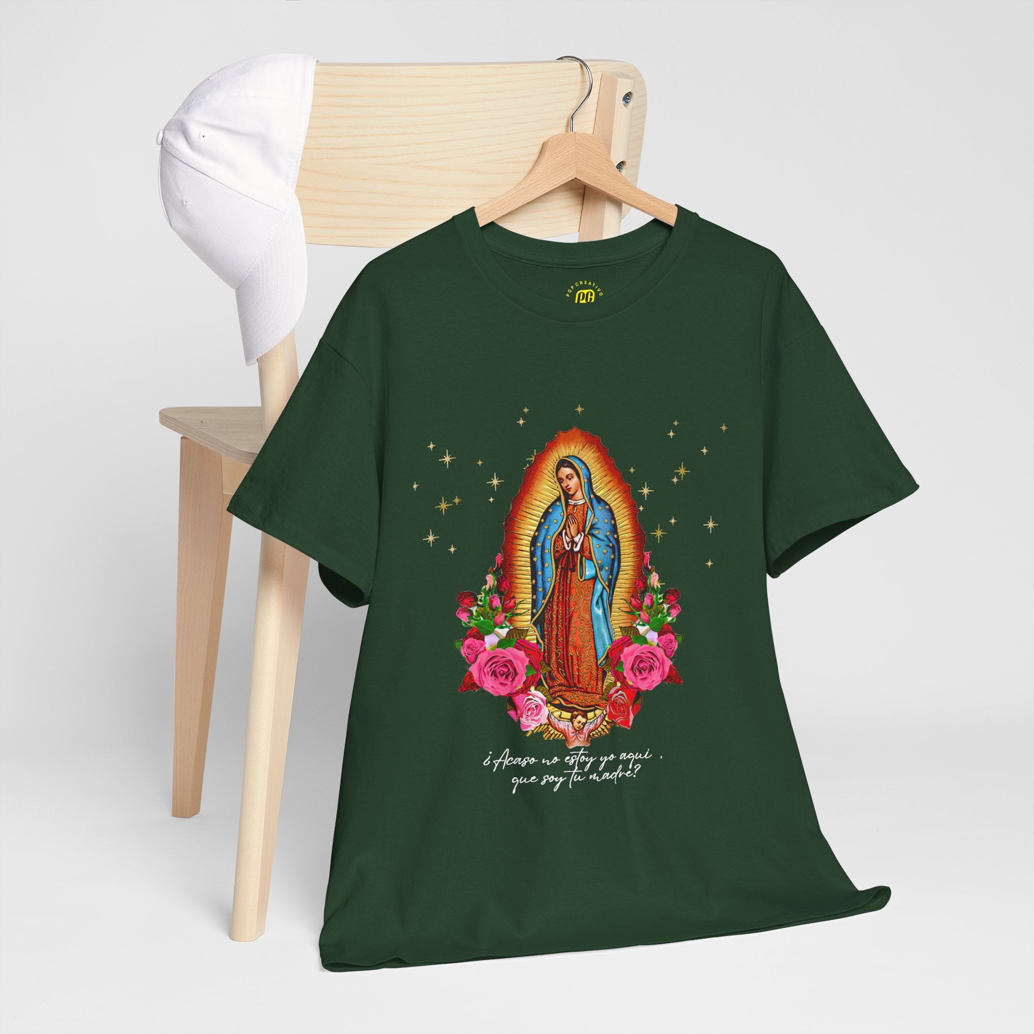 Virgin of Guadalupe T-Shirt — Nuestra Señora de Guadalupe Floral Devotional Tee